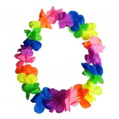 COLAR HAVAIANO FLORES COLORIDAS