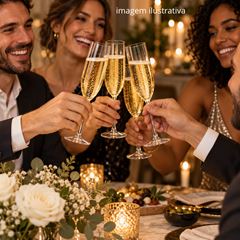 TAÇA ACRÍLICA PARA CHAMPAGNE 220ML CRISTAL