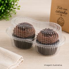 EMBALAGEM PET 2 DOCES RETANGULAR - S 29C