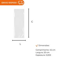 SACO PLÁSTICO DE POLIPROPILENO 20X45