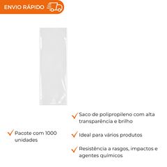 SACO PLÁSTICO DE POLIPROPILENO 20X45