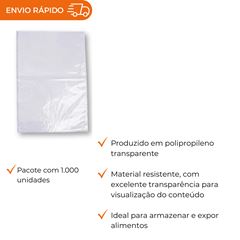 SACO PLÁSTICO DE POLIPROPILENO 28X50