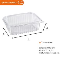 POTE 750ML C/TAMPA RETANGULAR