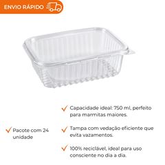 POTE 750ML C/TAMPA RETANGULAR