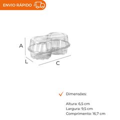 EMBALAGEM PET 2 DOCES ARTICULADO - G 14
