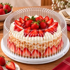 EMBALAGEM PET TORTA GRANDE BRANCA - G 60MM