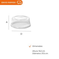 EMBALAGEM PET TORTA MINI BRANCA - G 32MM
