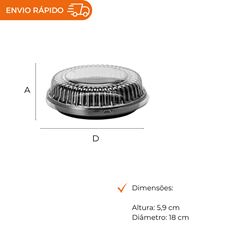 EMBALAGEM PET TORTA BAIXA PT - G 35MB