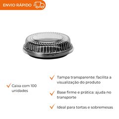 EMBALAGEM PET TORTA BAIXA PT - G 35MB