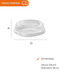 EMBALAGEM PET TORTA BAIXA BRANCA - G 35MB