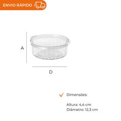 POTE 250ML PET REDONDO COM TAMPA ARTICULADA - G 742M
