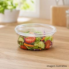 POTE 250ML PET REDONDO COM TAMPA ARTICULADA - G 742M