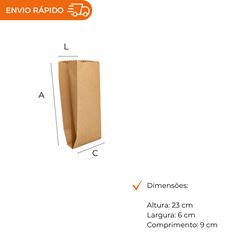 SACO DE PAPEL KRAFT MIX LISO 1KG