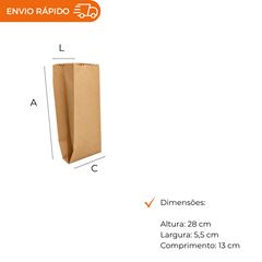 SACO DE PAPEL KRAFT MIX LISO 2KG