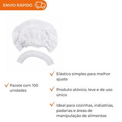 TOUCA DESCARTÁVEL SANFONADA BRANCA