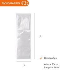 SACO PLÁSTICO ALTA DENSIDADE PARA CHUP-CHUP 4X23CM