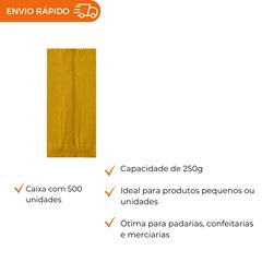 SACO DE PAPEL KRAFT MIX LISO 1/4KG