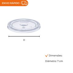 TAMPA PLASTICA 180 ML P/COPO TERMICO