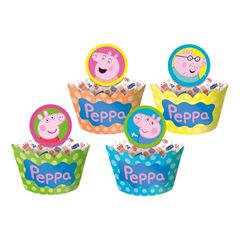 CUPCAKE WRAPPER C/ ENFEITE PEPPA PIG