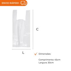 SACOLA COM ALÇA 30X45 RECICLADA BRANCA