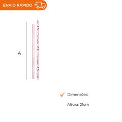 CANUDO TRADICIONAL LISTRAS VERMELHAS MILK SHAKE SACHÊ 8MM - CS-323