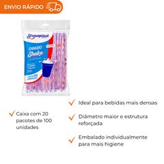 CANUDO TRADICIONAL LISTRAS VERMELHAS MILK SHAKE SACHÊ 8MM - CS-323