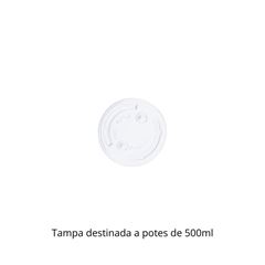 TAMPA PLÁSTICA 500ML TRANSPARENTE PP SEM FURO - TPT-550