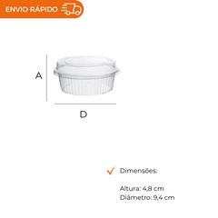 EMBALAGEM PET 1 DOCE REDONDO MINI G 645