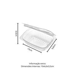 POTE 250ML PET RETANGULAR COM TAMPA ARTICULADA - GA 88