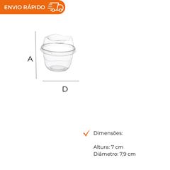 EMBALAGEM PET PARA MOUSSE COM TAMPA ALTA  - G 670