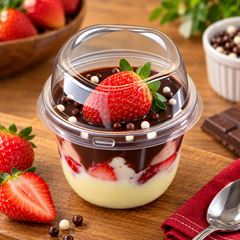 EMBALAGEM PET PARA MOUSSE COM TAMPA ALTA  - G 670