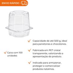 EMBALAGEM PET PANETONE CRISTAL - G 33