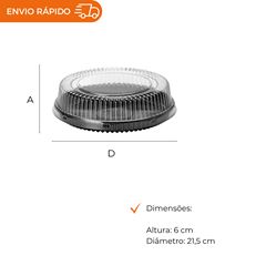 EMBALAGEM PET TORTA MINI PRETA - G 32MB