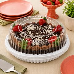 EMBALAGEM PET TORTA PEQUENA BRANCA - G 40M