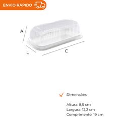 EMBALAGEM PET FATIA TORTA BRANCA MINI G 62M