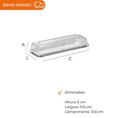 EMBALAGEM PET FATIA TORTA BRANCA - G 63MM