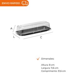 EMBALAGEM PET FATIA TORTA PRETA - G 63MA