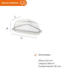 EMBALAGEM PET FATIA TORTA CRISTAL MINI G 635