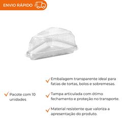 EMBALAGEM PET FATIA TORTA MINI - G 635