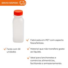 GARRAFA PLÁSTICA PARA SUCO QUADRADA COM TAMPA 1000ML