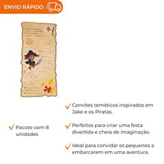 CONVITE GDE JAKE E OS PIRATAS