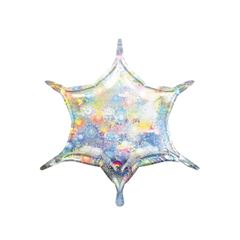 BALAO MET DECORATOR ESTRELA 6 PONTAS HOL