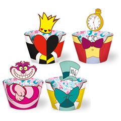CUPCAKE WRAPPER C/ENFEITE ALICE DISNEY