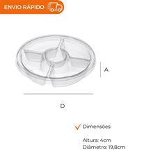 EMBALAGEM PETISQUEIRA COM 4 DIVISÓRIAS - G 540