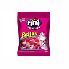 BALA GELATINA BEIJOS DE MORANGO 250GR