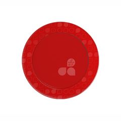 PRATO REDONDO VERMELHO NEON 15CM