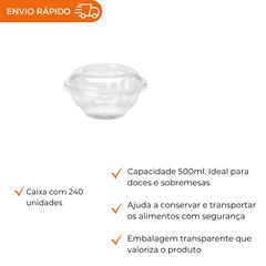 EMBALAGEM PET SOBREMESA  CRISTAL - G 681