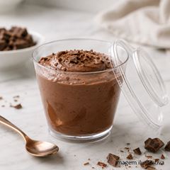 POTE ACRÍLICO 180ML COM TAMPA PARA MOUSSE - PW1P TWH