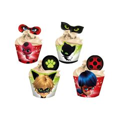 CUPCAKE WRAPPER C/ENFEITE LADYBUG