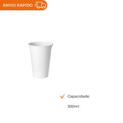 COPO 300ML DESCARTÁVEL PP BRANCO - CF-300